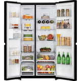 LG 650.0 L GL-B257DBM3.DBMZEBN 3 Star Door Cooling+™ Technology Smart Diagnosis™ with Wi-Fi Convertible Smart Invertor Compressor Frost Free Side-By-Side Refrigerator (Black Mirror)