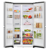 LG 650.0 L GL-B257JPZ3.DPZZEBN 3 Star Tempered Glass Auto Smart Connect™ Smart Diagnosis™ with Multi-Air Flow Convertible Smart Inverter Compressor Frost Free Side-By-Side Refrigerator (2026 Model, Shiny Steel)