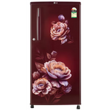 LG 180 L 1 Star Direct Cool Single Door Refrigerator (GLD1816WOWR.AWRZEBN, Wine Rose, Toughened Glass Shelves, 2026 Model)