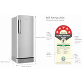 LG 224 L 5 Star Smart Inverter Direct-Cool Single Door Refrigerator (GL-D2356ZAPZ, Shiny Steel, Base Stand Drawer, 2026 Model)