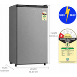 Lloyd 92 L 1 Star Direct Cool Single Door Refrigerator with Dedicated Freezer Section (GLDE111NMGCF, Toughened Glass, Stabilizer Free Operation, Metallic Grey, 2026 Model)