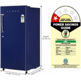 Lloyd 175 L 1 Star Direct Cool Single Door Refrigerator (GLDG191ABBCF, Icecool Series, Blink Blue, Fixed Speed Compressor, Toughened Glass Shelves)