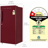 Lloyd 175 L 1 Star Direct Cool Single Door Refrigerator (2026 Model, GLDG191ABRCF, Blink Red, Icecool Series, Toughened Glass Shelves, Copper Freeze, Honeycomb Crisper)