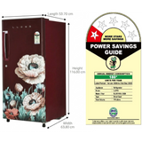 Lloyd 175 L 1 Star Direct Cool Single Door Refrigerator (2026 Model, GLDG191AEWCF, Icecool Series, Honeycomb Crisper, Toughened Glass Shelves, Eden Escape Wine)