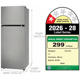 LG 466.0 L GLT4616TEPZ.DPZZEBN 1 Star Toughened Glass Auto Smart Connect™ Smart Diagnosis™ with Multi-Air Flow AI ThinQ Wi-Fi Smart Inverter Compressor Convertible Frost Free Double Refrigerator (2026 Model, Shiny Steel)