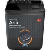 Lloyd 7.0 Kg GLWS705ARDVG 5 Star Elante Pluss Cutting-Edge Advance Technology with Shock Proof Semi Automatic Top Loading Washing Machine (2024 Model, Black Grey)