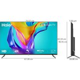 Haier H32K82FX HD Ready Google Assistant with Dolby Audio Smart Remote Control Smart Google LED TV (2025 Edition, Black)