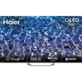 Haier S80FUX Series 4K Ultra HD Dolby Audio & Gaming 120 Hz with Google Assistant & Atmos HDR10 Smart Remote Control Smart QLED LED Google TV (2025 Edition, Black)