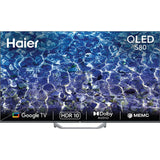 Haier S80FUX Series 4K Ultra HD Dolby Audio & Gaming 120 Hz with Google Assistant & Atmos HDR10 Smart Remote Control Smart QLED LED Google TV (2025 Edition, Black)
