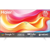 Haier K85FUX Series 4K Ultra HD Google Assistant with Smart Remote Control Quad-Core Processor Smart Google LED TV (2025 Edition, Black)