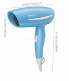 Havells 1000 W GHPDDABMBL00 Hair Dryer HD2122 1000W Blue 2 Heat Settings (Hot/Warm), Over Heat Protection Gentle & Efficient Drying Hair Dryer (Sky Blue & White)