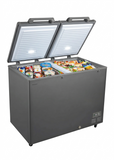 Haier 335.0 L HFC-335DET4 4 Star 5 Side Freezing Dual Condenser Power Embossed PCM Liner Convertible Frost Free Double Door Hard Top Deep Freezer (2026 Model, Titanium Grey)