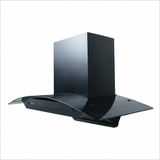 Haier 60 Centimeter HIH-G1600-IN 1500 m³/hr Auto Clean with Oil Collector Touch & Gesture Control Filterless Wall Mounted Curved Glass Chimney (Glossy Black)