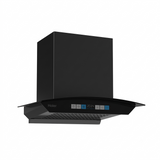 Haier 90 Centimeter HIH-G60HM-N 1700 m³/hr Auto Clean with Oil Collector Touch & Gesture Control Filterless Wall Mounted Curved Glass Chimney (Black)