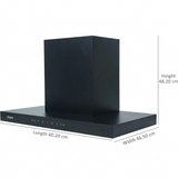Haier 60 Centimeter HIH-T1600-IN 1500 m³/hr Auto Clean with Oil Collector Touch & Gesture Control Filterless Wall Mounted T-Shaped Chimney (Black)