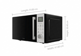 Haier 28.0 L HIL2801DBSJ Dual Heating Element with Jog Wheel & Push Button Stainless Steel Cavity Convection Microwave Oven (Black)