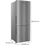Haier 265.0 L HRB-3152BIS-P 2 Star 8 in 1 Convertible Inverter Frost Free Double Door Bottom Mount Refrigerator (Inox Steel)