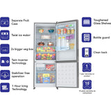 Haier 265.0 L HRB-3153PMG-P 3 Star 8 in 1 Convertible Inverter Frost Free Double Door Bottom Mount Refrigerator (Mirror Glass)