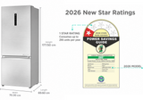 Haier 445 Litres 1-Star Frost Free Double Door Bottom Mount Convertible Refrigerator with Triple Inverter Technology (HRB-4951BISA-P, Inox Steel, 2026 Model)