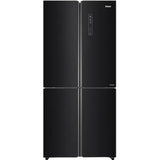 Haier 531.0 L HRB-550KS A+ Star French Door Bottom Mount with Dual Humidity Zone Inverter Convertible Frost Free Side-by-Side Refrigerator (Black Brush line)
