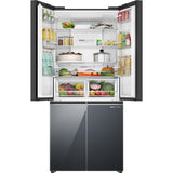 Haier 520.0 L HRB-600MGU1-P 3 Star IPX5 Waterproof Wi-Fi Enabled Sunlit Interior Digital Invertor Compressor Convertible Colorful Digital Display Frost Free Side-By-Side Refrigerator (Mirror Glass)