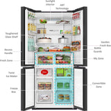 Haier 520.0 L HRB-600MGU1-P 3 Star IPX5 Waterproof Wi-Fi Enabled Sunlit Interior Digital Invertor Compressor Convertible Colorful Digital Display Frost Free Side-By-Side Refrigerator (Mirror Glass)