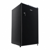Haier 100 L 2 Star Direct Cool Single Door Mini Bar Refrigerator with Chiller Freezer Box (HRD-1252KSA, Black Steel, 2026 Model)