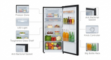 Haier 100 L 2 Star Direct Cool Single Door Mini Bar Refrigerator with Chiller Freezer Box (HRD-1252KSA, Black Steel, 2026 Model)