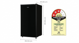 Haier 100 L 2 Star Direct Cool Single Door Mini Bar Refrigerator with Chiller Freezer Box (HRD-1252KSA, Black Steel, 2026 Model)