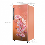 Haier 190 L 2 Star Direct Cool Single Door Refrigerator (HRD-2112CSSA-N, Saffron Sienna, 2026 Model, Toughened Glass Shelves)