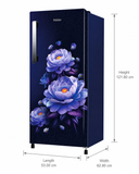 Haier 190 L 3 Star Direct Cool Single Door Refrigerator (HRD-2113CMBA-N, Marine Blossom, Toughened Glass Shelves)