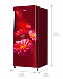 Haier 190 L 3 Star Direct Cool Single Door Refrigerator (HRD-2113CRHA-N, Red Hilton, 2026 Model, Toughened Glass Shelves)
