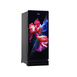 Haier 190 L 3 Star Inverter Direct Cool Single Door Refrigerator with Base Stand Drawer (HRD-2113PWGA-N, Wave Glass)