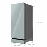Haier 190 L 5 Star Direct Cool Single Door Refrigerator with Base Drawer & Inverter Compressor (Mirror Glass, HRD-2115PMGA-N)