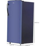 Haier 205.0 L HRD-2263BRB-N 3 Star Direct Cool Single Door Refrigerator (2023 Model, Radish Blue)