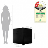 Haier 50 L 2 Star Direct Cool Single Door Compact Mini Bar Refrigerator Black Steel Finish (2026 Model, HRD-752KSA, Toughened Glass Shelf)