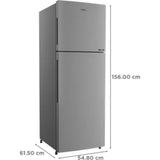 Haier 240.0 L HRF-2902EMS-P 2 Star Turbo Icing Convertible with Inverter Frost Free Double Door Refrigerator (2023 Model, Moon Silver)