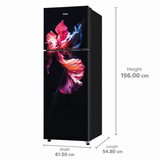 Haier 240L 2 Star Frost Free Double Door Refrigerator (HRF-2902EWGA-P, Wave Glass, 2026 Model)
