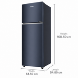Haier 268 L 2 Star Frost Free Double Door Refrigerator (HRF-3182IBGKA-P, Graphite Black, 2026 Model)