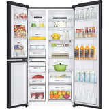 Haier 598.0 L HRT-683KGU1 3 Star WIFI Enabled with Smart Sense AI Expert Invertor Compressor Convertible Magic Zone Digital Control Panel Frost Free Side-By-Side Refrigerator (Black Glass)