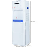 Haier 3.35 L HWD-3WFMR Floor Mounted 3L Storage Capacity Hot/ Normal/ Cold Tap Separate Cabinet Refrigerator Water Dispenser (White & Blue)