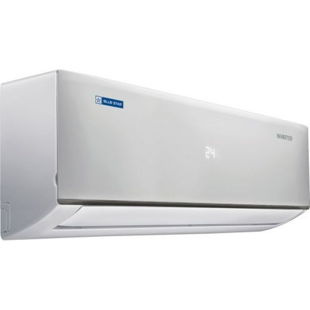 Blue Star 1.50 T IA318DNUHC 3 Star 5 in 1 Convertible with Active Carbon Filter Copper Condenser Hot & Cold Inverter Split Air Conditioner (White)