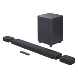 JBL JBLBAR1000PROBLKIN Bar 1000 Pro, 880W 7.1.4 Channel Truly Wireless Soundbar with Detachable Speakers, 10" Subwoofer, Dolby Atmos®, DTS:X, MultiBeam™, HDMI eARC, Wi-Fi & Bluetooth (Black)