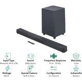 JBL 590 W JBLBAR500PROBLKIN 5.1 Channel Dolby Atmos 500 Pro Bluetooth Sound Bar with Remote Soundbar Speaker (Black)