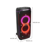 JBL JBLPARTYBOXULTIN PartyBox Ultimate Wireless Bluetooth Party Speaker (1100W, Dolby Atmos, Dynamic Lightshow, Wi-Fi, Dual Mic & Guitar Inputs, IPX4 Splashproof, Black)