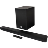 JBL Cinema JBLSB180BLKIN SB180, Wireless Subwoofer for Extra Deep Bass with Remote, HDMI ARC, Bluetooth 220 W Soundbar (Black, 2.1 Channel)