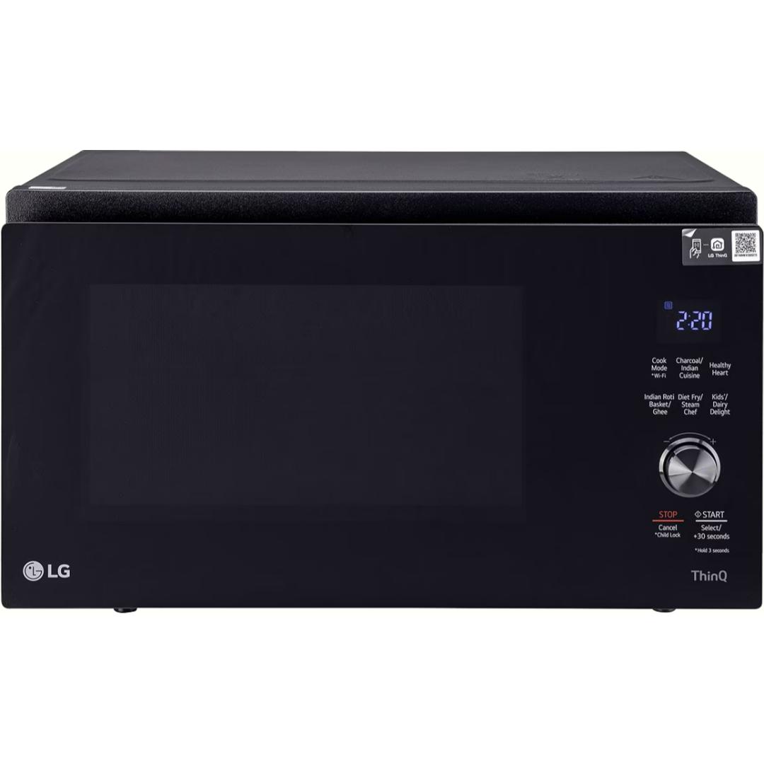 LG 28.0 L MJEN326SFW.DBKQILN Wi-Fi Enabled Charcoal Healthy Convection Microwave Oven (Black Smog)