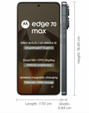 Motorola EDGE 70 MAX 5G 17.27 Centimeter (6.80) Dual Rear Camera 50MP Sony - LYTIA™ 710 Sensor + 8MP Ultrawide Angle & 32 MP Front Camera 144Hz 2K (Quad HD+) Extreme AMOLED Display Qualcomm® Snapdragon® 8 Gen 5 Octa Core Processor Smartphones Mobile
