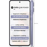 Motorola G86 Power 5G 17.02 Centimeter (6.7) Dual Camera 50MP + 2MP Sony - LYTIA™ 600 Sensor & 32 MP Front Camera 120Hz Super HD 1.5K AMOLED Display MediaTek Dimensity 7400 Octa Core Processor Smartphones Mobile