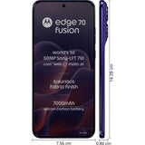 Motorola EDGE 70 Fusion 5G 17.27 Centimeter (6.80) Dual Rear Camera 50MP Sony - LYTIA™ 710 Sensor + 13MP Ultrawide Angle & 32 MP Front Camera 144Hz 1.5K Super HD Extreme AMOLED Display Qualcomm® Snapdragon® 7s Gen 4 Octa Core Processor Smartphones Mobile